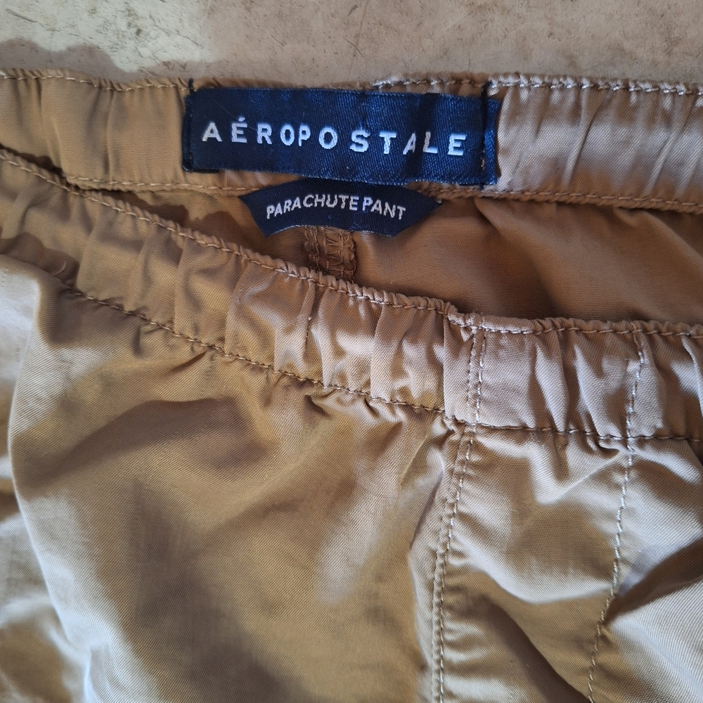 Aeropostale Women's Tan Drawstring Parachute Pants Size XL - Picture 2 of 11